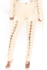 Can't Keep Up Skinny Jeans - Cream Ins Street
